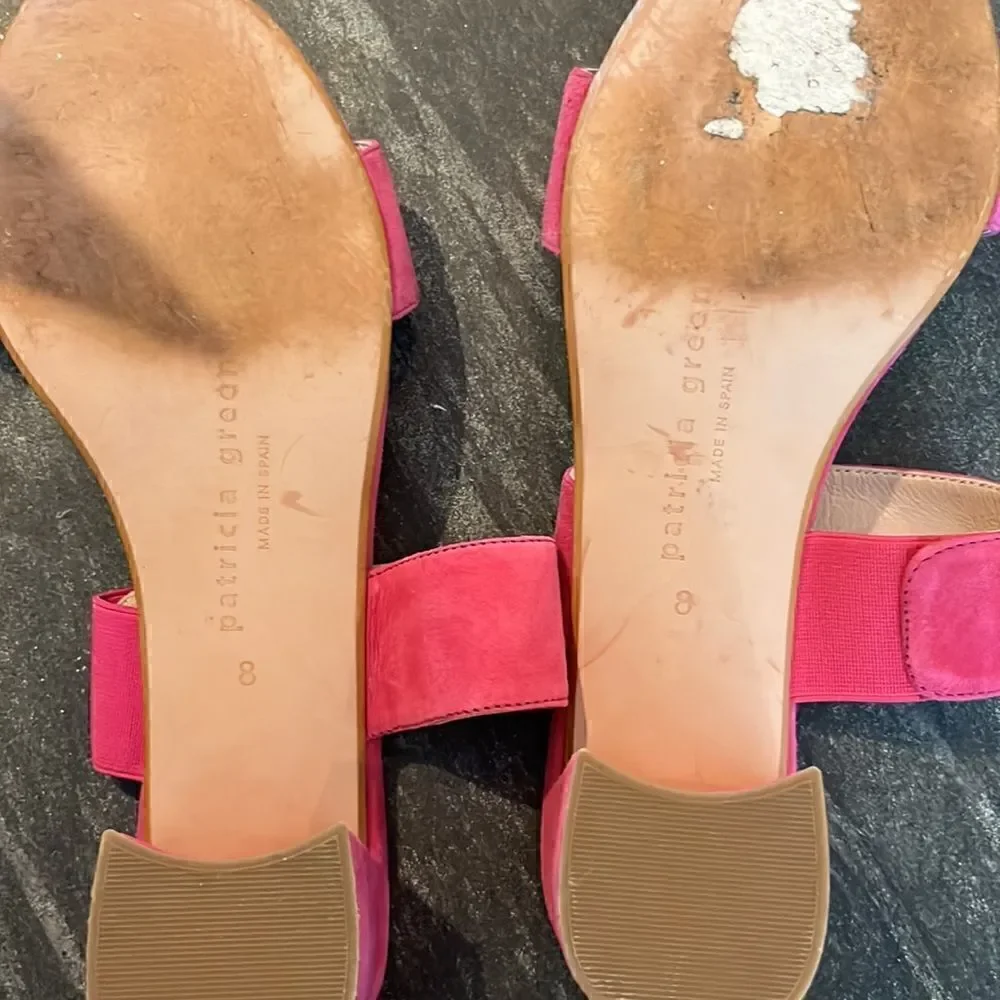 Patricia Green Pink Suede Sandals